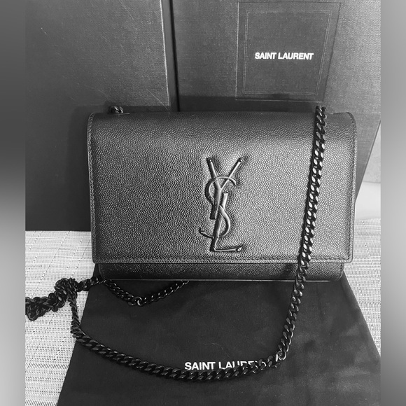 Saint Laurent $2200 | Kate Small YSL Crossbody in Grained Leather | Full Set! - Picture 1 of 17